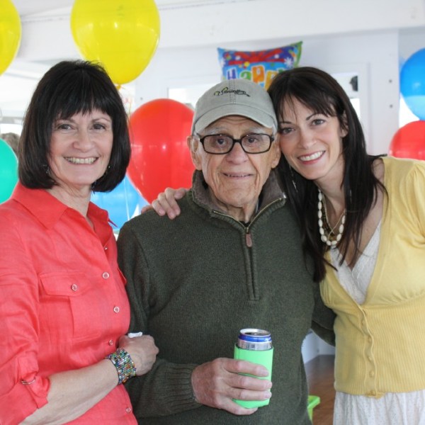 a couple of people posing for the camera