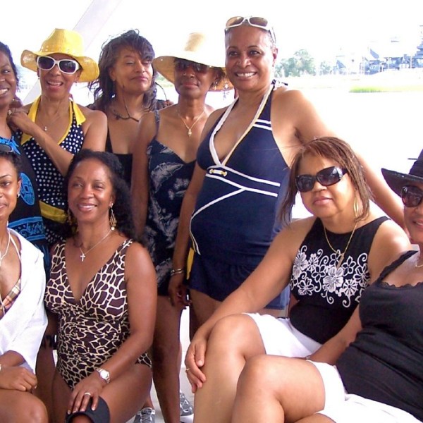 a group of people posing for a photo