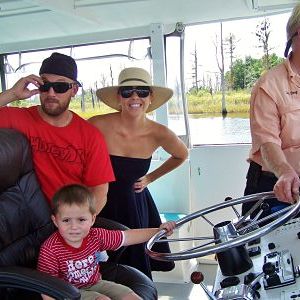 a group of people sitting in chairs