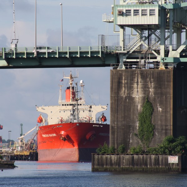a large ship in a body of water